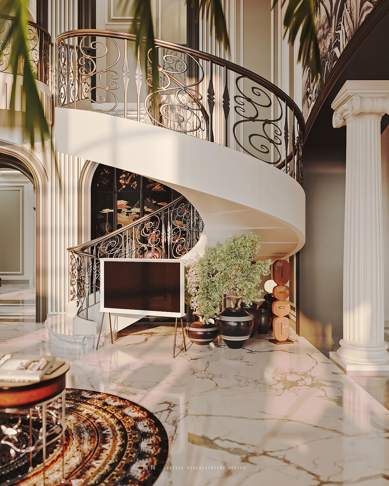 美式别墅丨 而川视觉（图ZMzI2NDIyMzYw） - 商业空间设计 - 站酷设计师而川视觉原创素材 - 站酷ZCOOL