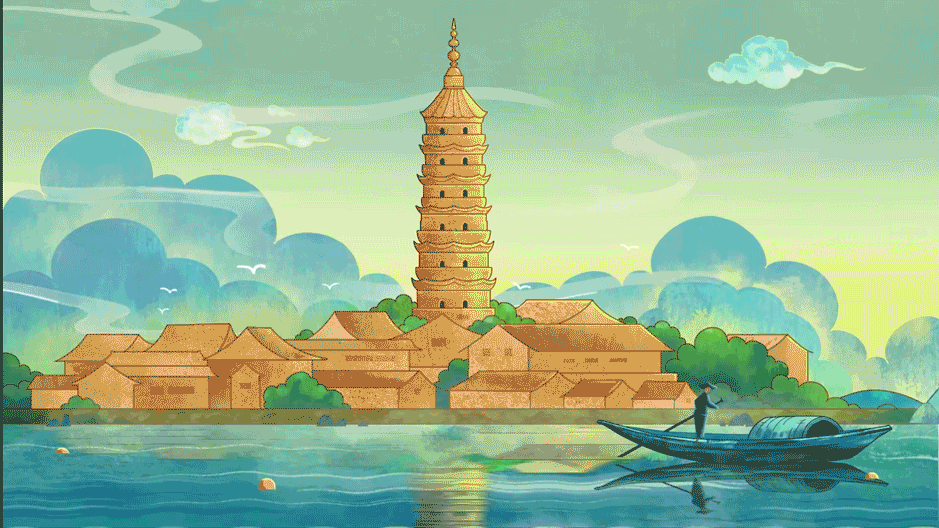 动态插画《我的家乡》（图ZMzE3NTE0NjI0） - Motion Graphic - 站酷设计师彼金原创素材 - 站酷ZCOOL