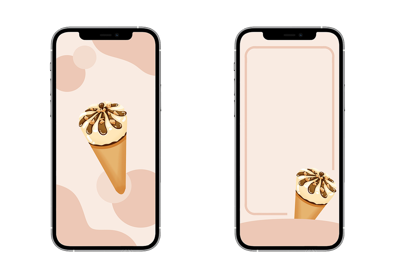 雪糕冰激凌壁紙/手機壁紙/鎖屏（圖ZMzQ2OTQ2MDg0） - 閃屏/壁紙 - 站酷設(shè)計師銘了原創(chuàng)素材 - 站酷ZCOOL