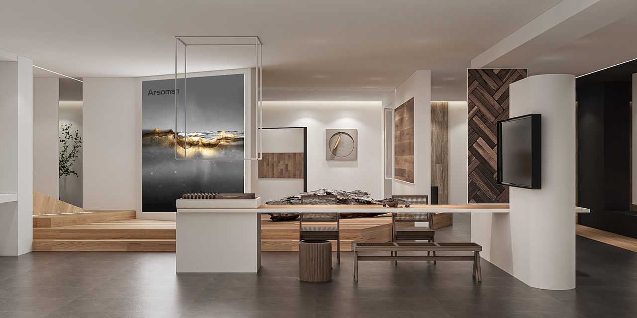 埃森曼地板展厅设计（图ZMjk4MDE2MjU2） - 商业空间设计 - 站酷设计师闵晨阳原创素材 - 站酷ZCOOL