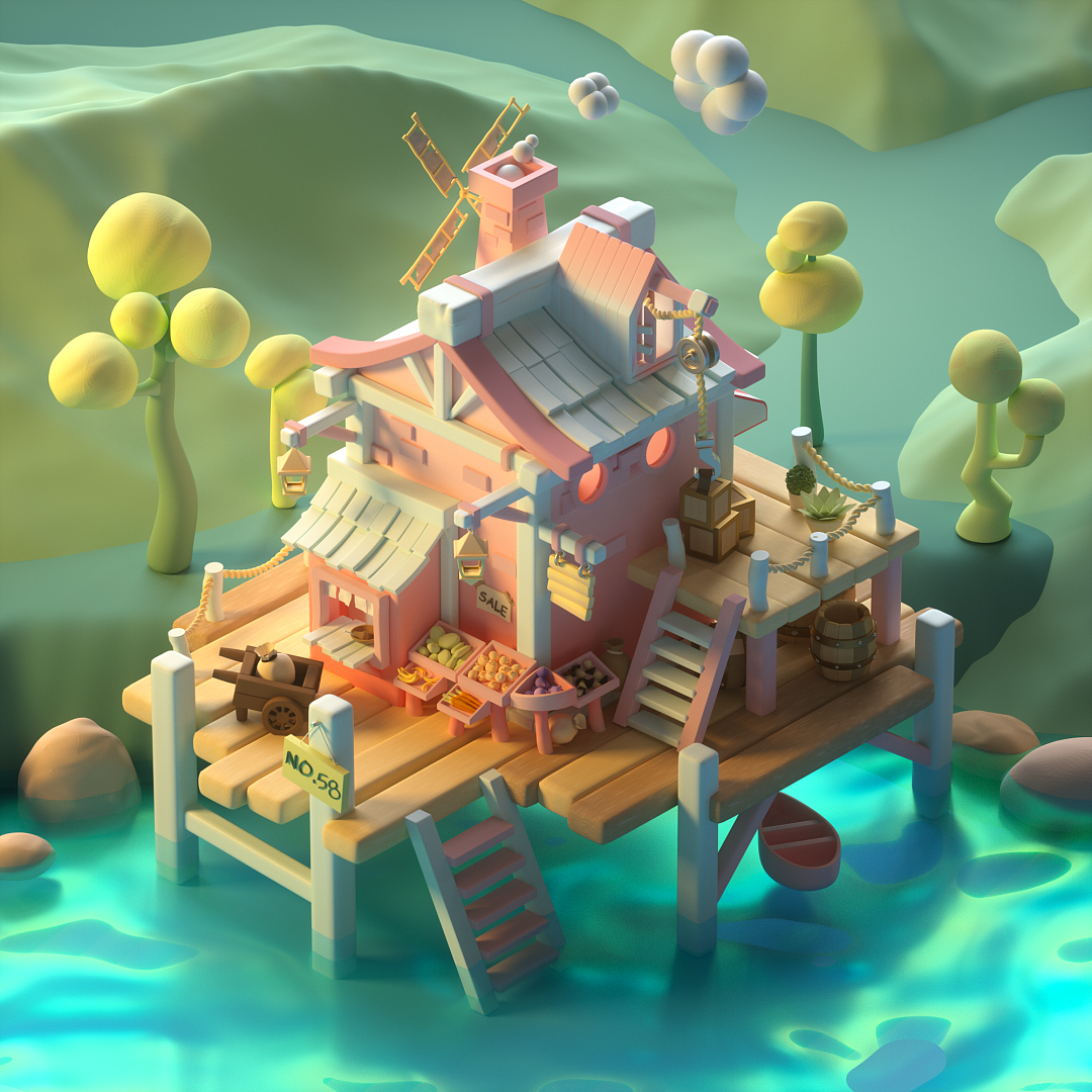 C4D零基础第五期学员作品——NiaoNiao的C4D课堂（上)（图ZMzE2Mzg1Mjcy） - 场景 - 站酷设计师我就是NiaoNiao原创素材 - 站酷ZCOOL