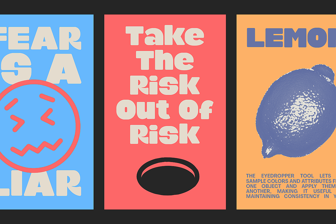 复古卡通趣味圆角粗体POP海报封面标题无衬线英文字体