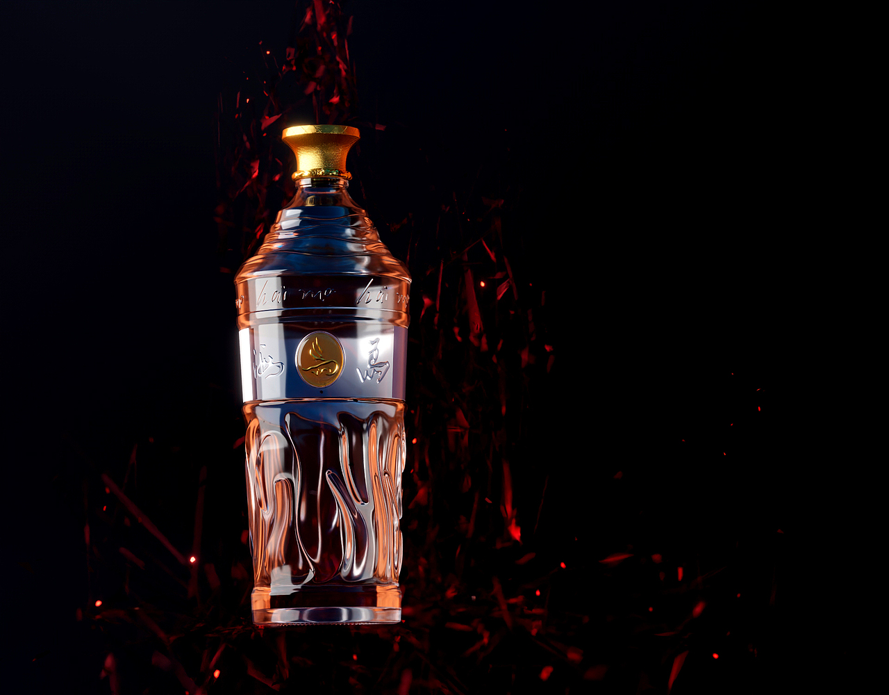 酒瓶表面复杂建模（图ZMzA3MjU1NDE2） - 产品 - 站酷设计师马新杰01原创素材 - 站酷ZCOOL