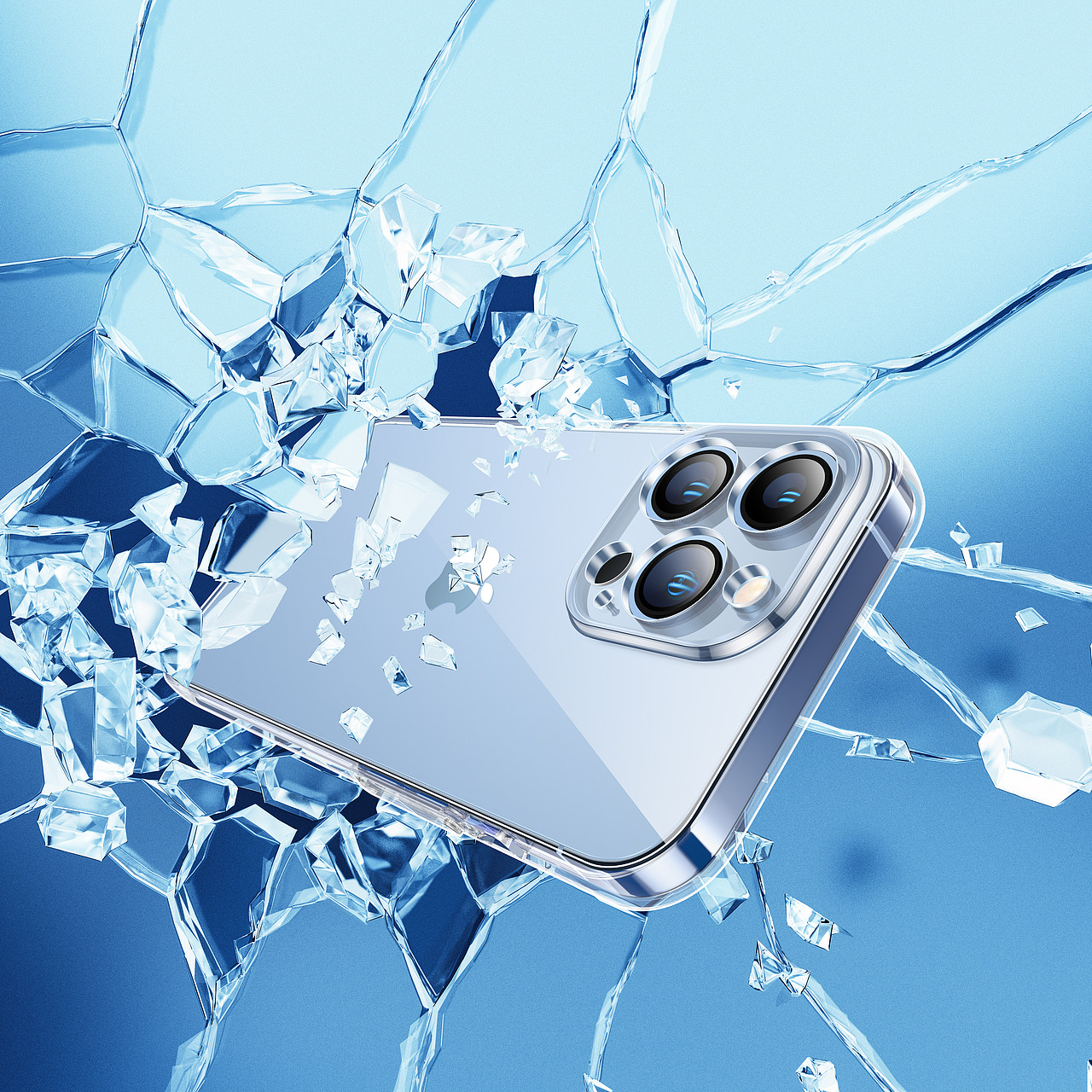 【Keyshot—苹果13Pro透明壳-Q1】 Render（图ZMzI3NjA2MTA4） - 产品 - 站酷设计师月京舞梨原创素材 - 站酷ZCOOL