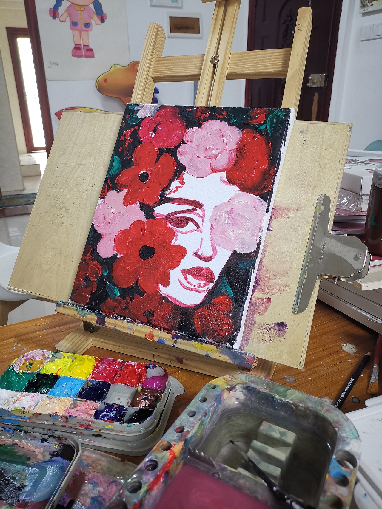 手绘丙稀歌名插画《女人花》（图ZMzEwOTAxNjky） - 艺术插画 - 站酷设计师布多吴少原创素材 - 站酷ZCOOL