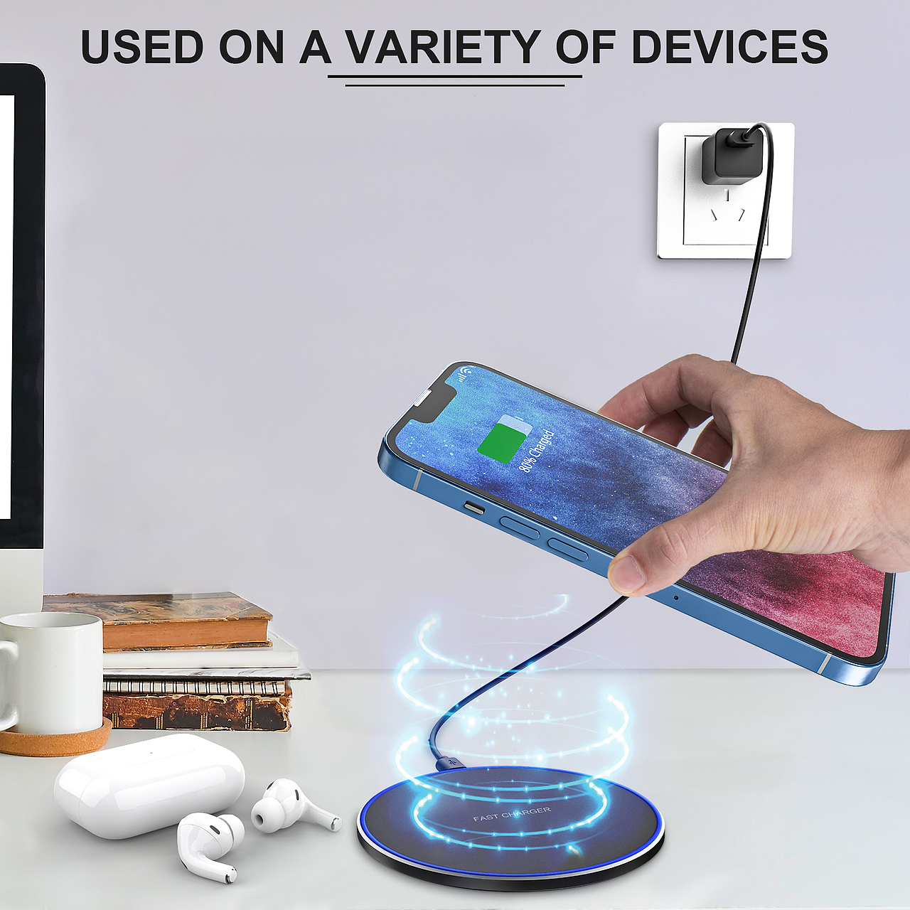 无线充电器亚马逊主图设计