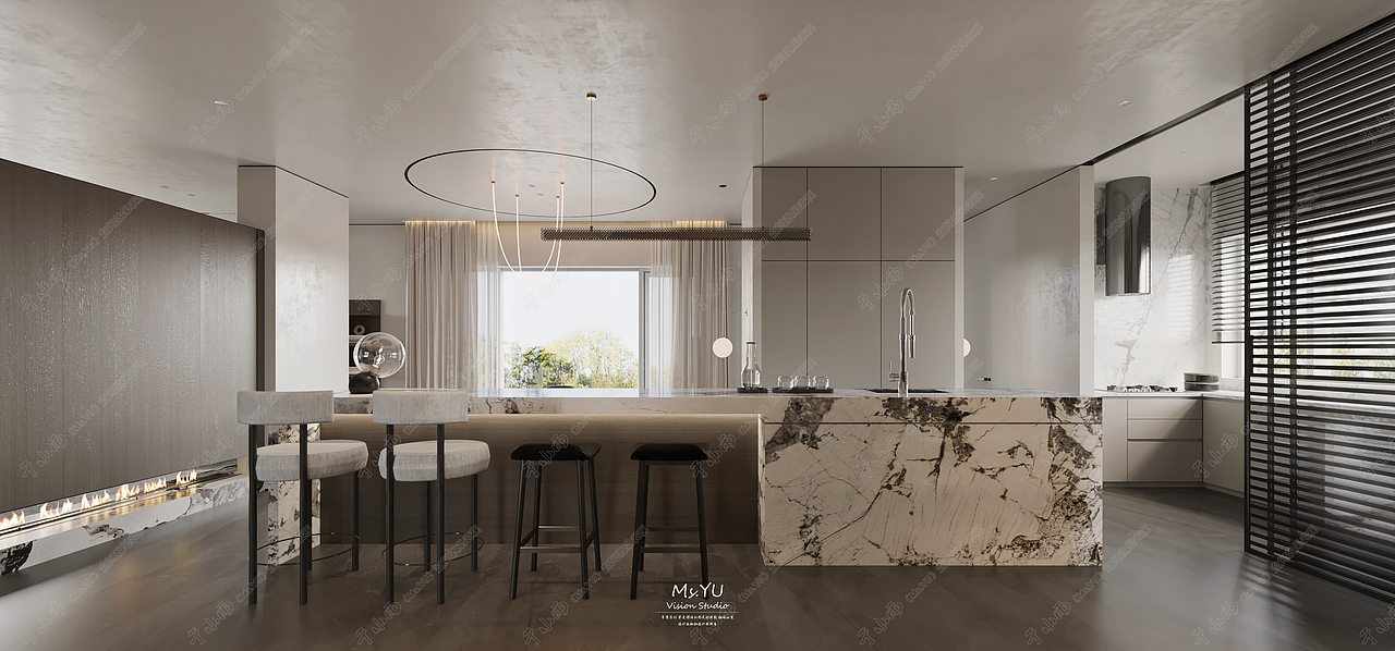 Ms.YU VISION丨极简别墅,搭配微水泥,高质量的家!
