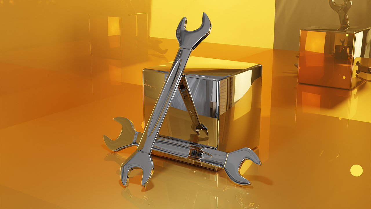 Blender - 建模+渲染（ 扳手spanner ）（图ZMzM2MjA0MzQ4） - 产品 - 站酷设计师镇妖十三篇原创素材 - 站酷ZCOOL