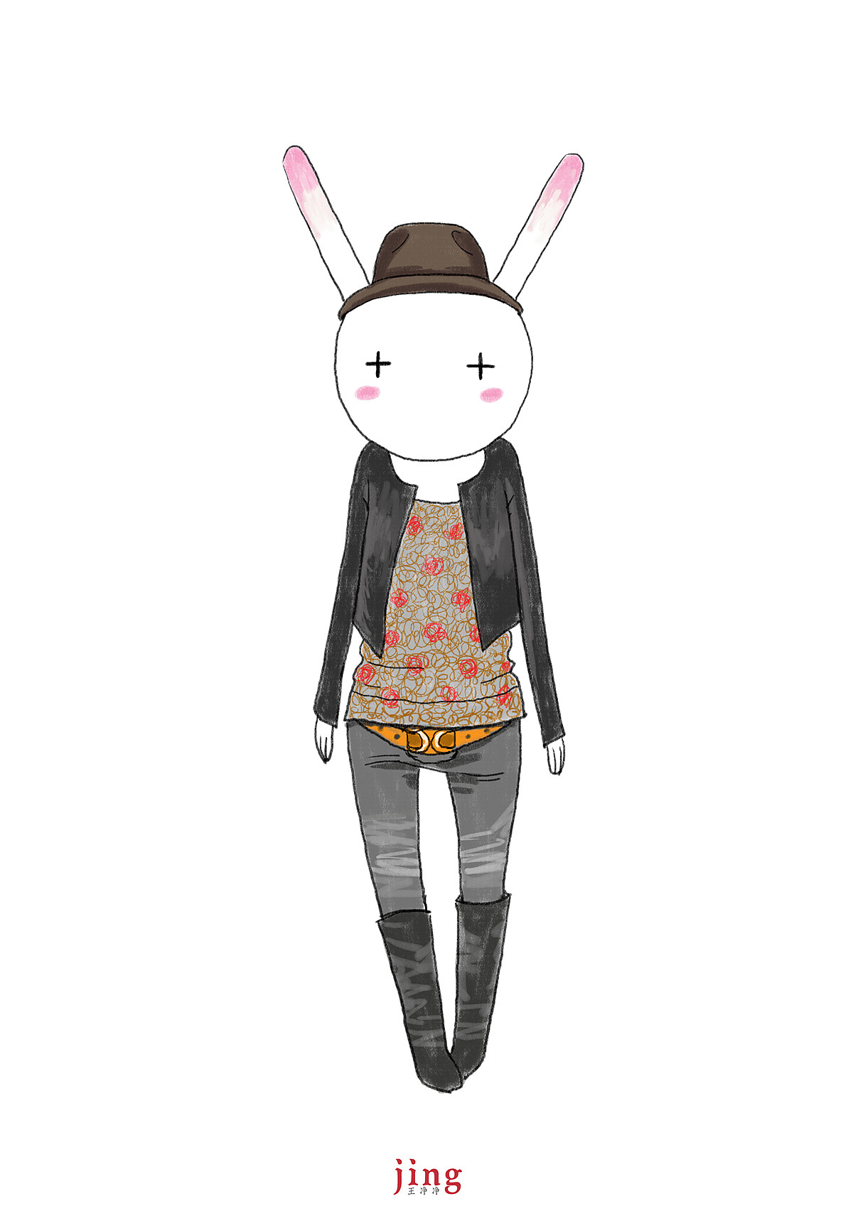 兔年插画-68幅艾玩兔服饰设计时尚插画（图ZMzExNTE5NTQ4） - 创作习作 - 站酷设计师画儿晴天原创素材 - 站酷ZCOOL