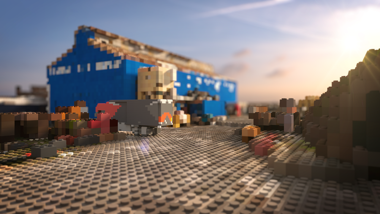 利用max+tyflow+vr制作乐高工厂小动画