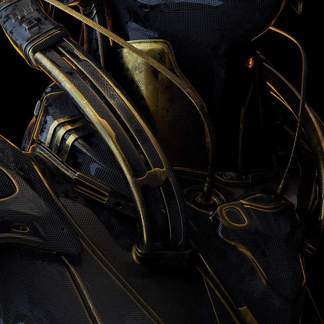 混合的纹理足够多,用污渍来控制区域,细节放大后看很丰富