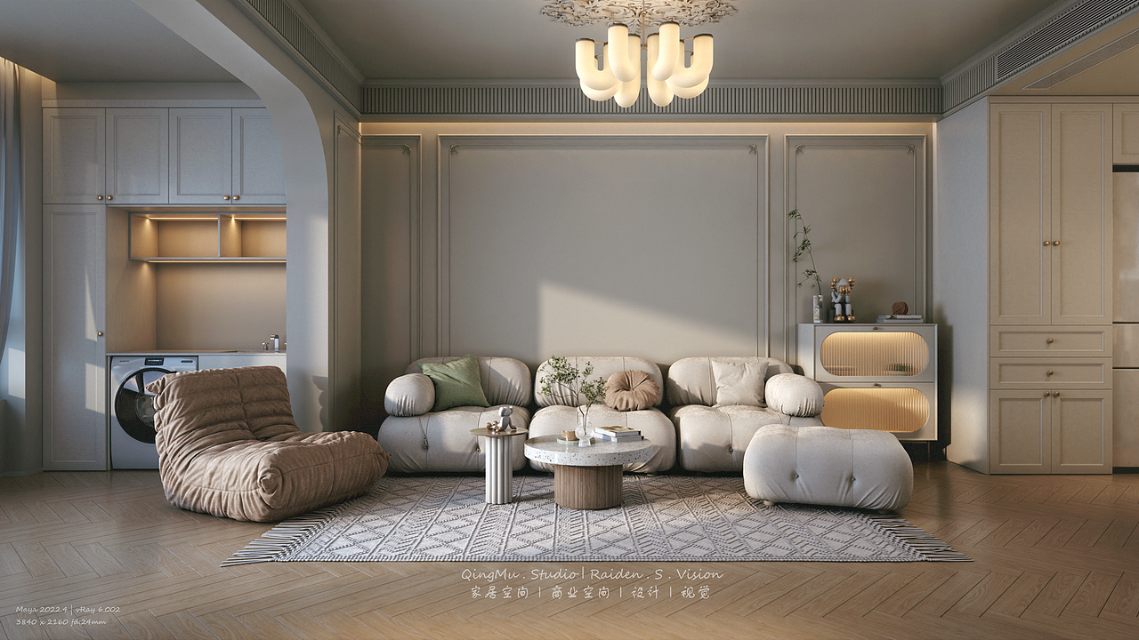 浪漫温馨的法式奶油风家居设计案例（图ZMzU3MzkxMDg4） - 家装设计 - 站酷设计师RaidenS高光艺设原创素材 - 站酷ZCOOL