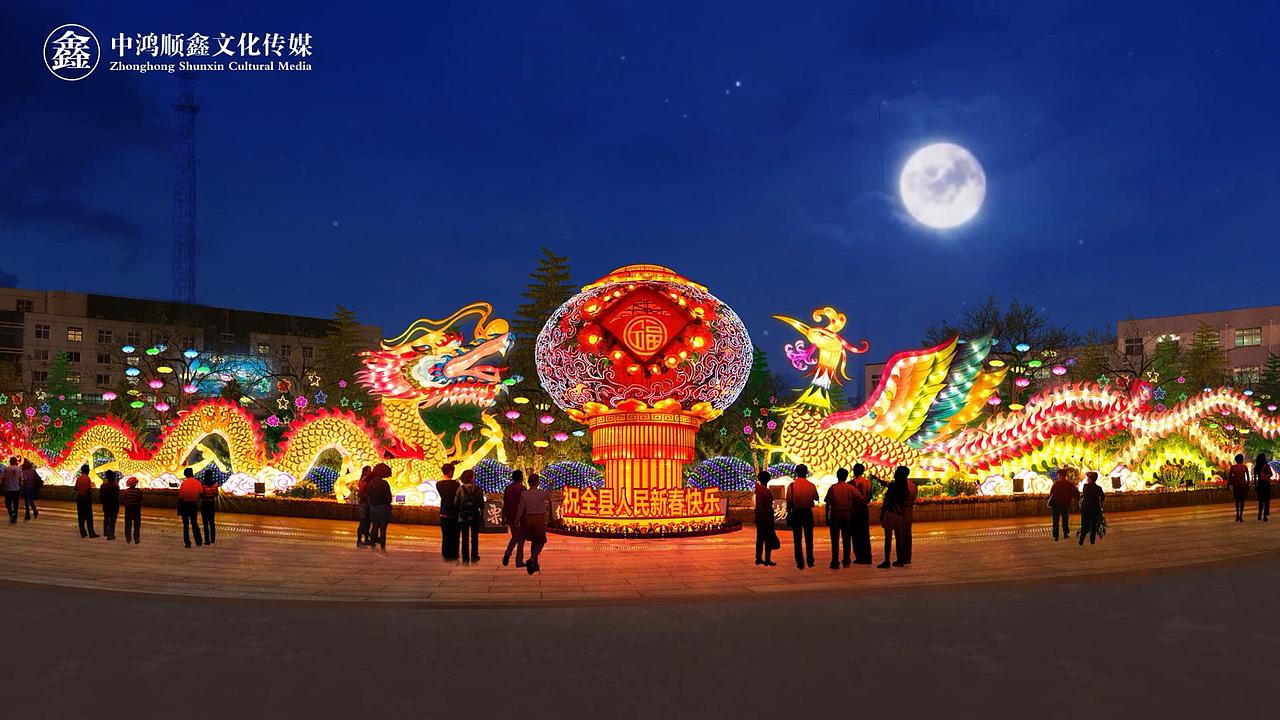 迁西栗乡广场灯会设计（图ZMzY2ODMzNzky） - 建筑/空间 - 站酷设计师中鸿顺鑫建设集团原创素材 - 站酷ZCOOL