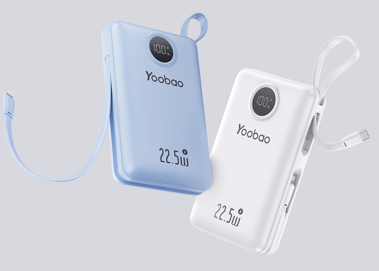 十月渲染节选丨数据线、充电宝、自拍杆、快充头、场景