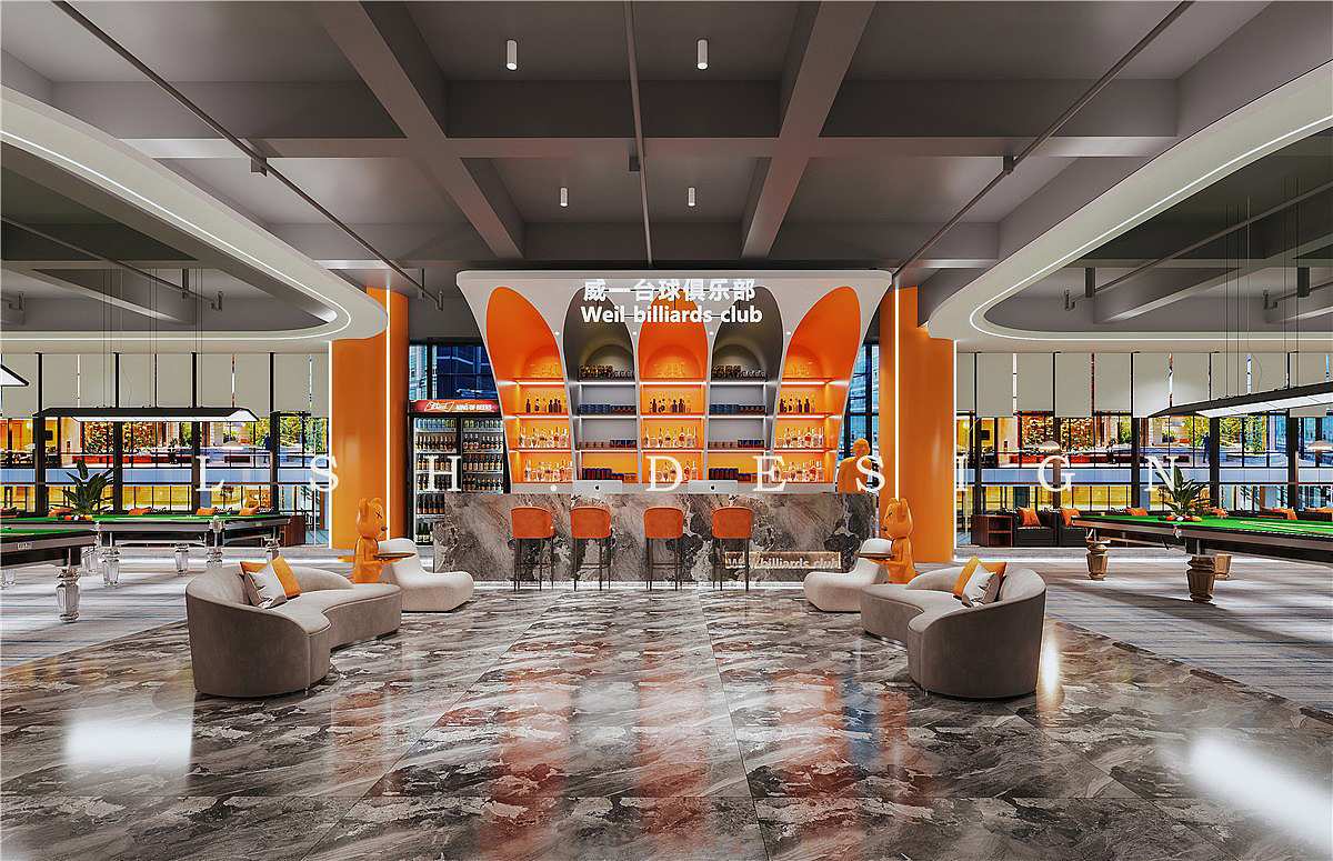 成都台球馆设计|成都台球厅俱乐部设计|台球室装修设计（图ZMzA4MzEyNDQ4） - 商业空间设计 - 站酷设计师成都餐饮商业设计原创素材 - 站酷ZCOOL