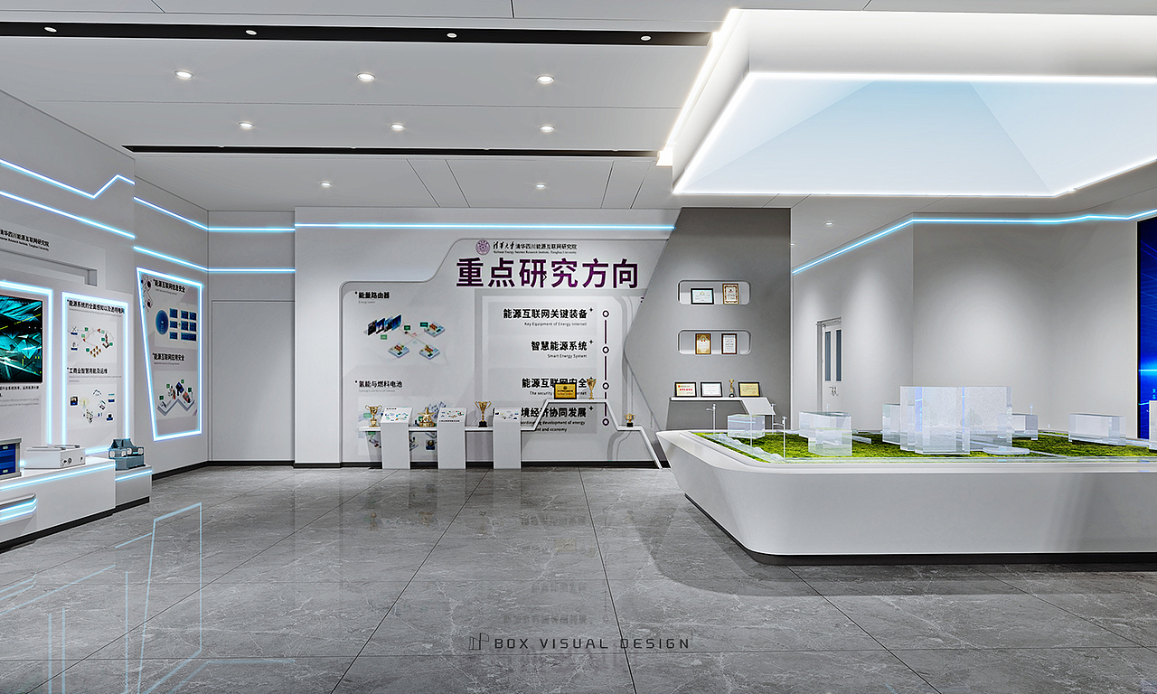 现代风格沙盘展示大厅空间表现