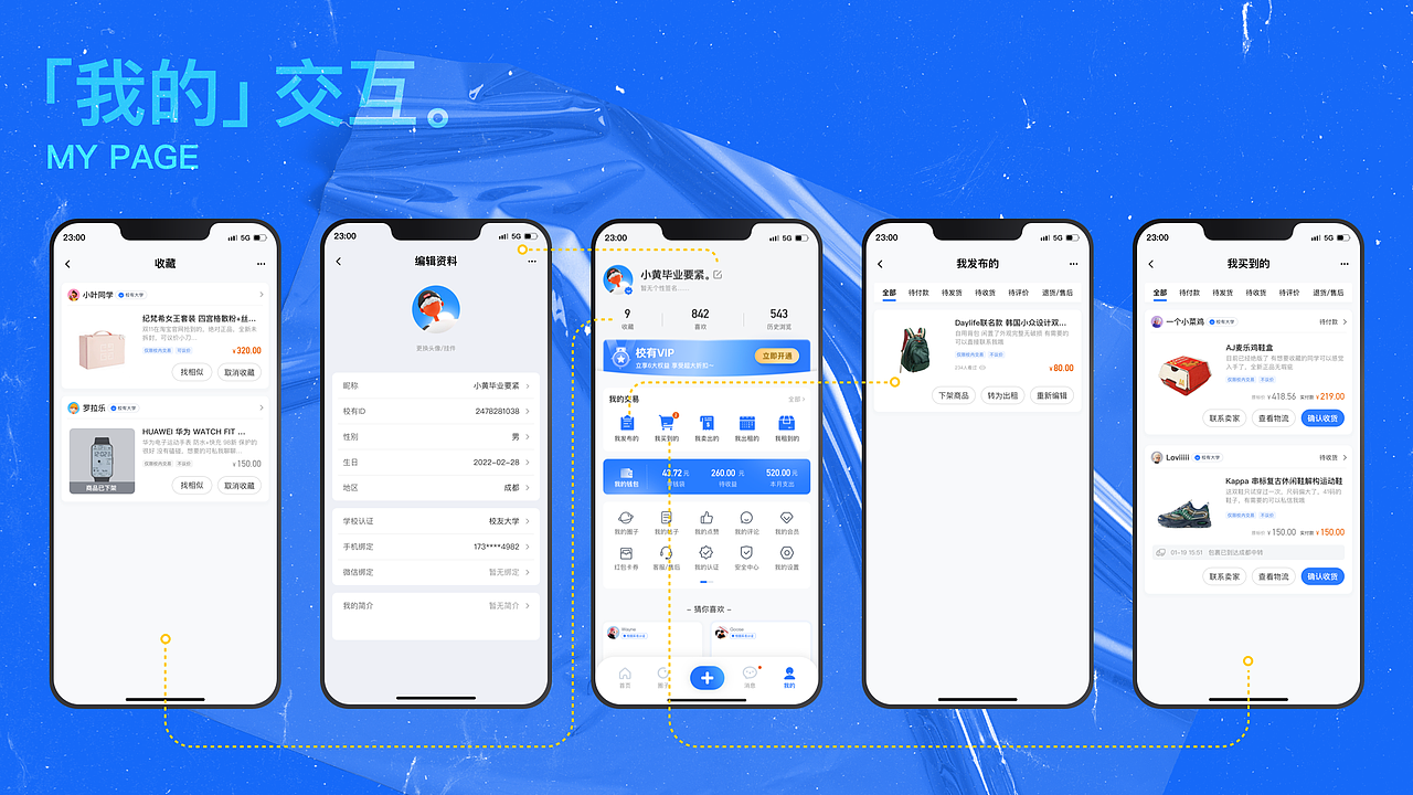 #2022青春答卷# 校有｜校园二手闲置交易APP（图ZMjk5NTY0OTEy） - APP界面 - 站酷设计师小黄不饿原创素材 - 站酷ZCOOL
