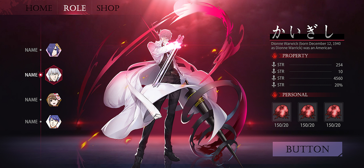 角色界面（图ZMzE0MTM1NDIw） - 游戏UI - 站酷设计师牧马人0302原创素材 - 站酷ZCOOL