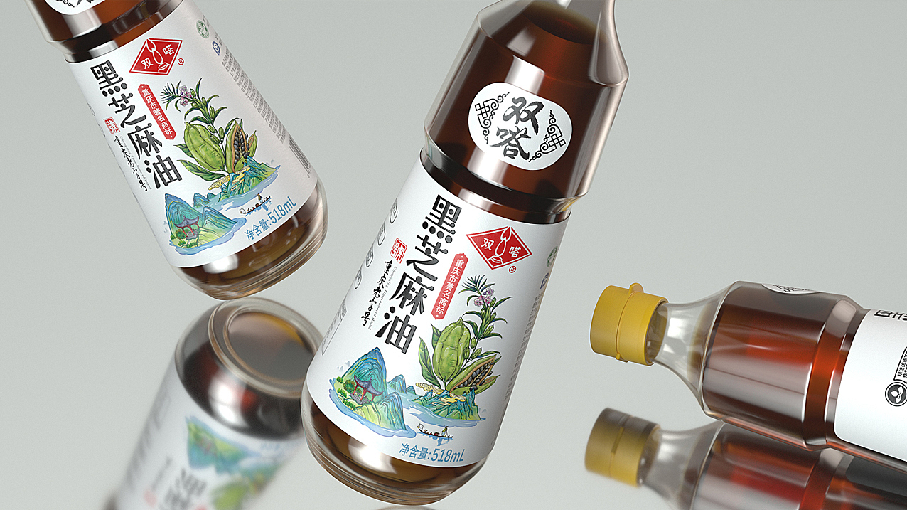 双嗒花椒油、芝麻油、香油视觉全案丨重庆老字号（图ZMjk4MTUxNzU2） - 包装 - 站酷设计师苟博一包装设计原创素材 - 站酷ZCOOL