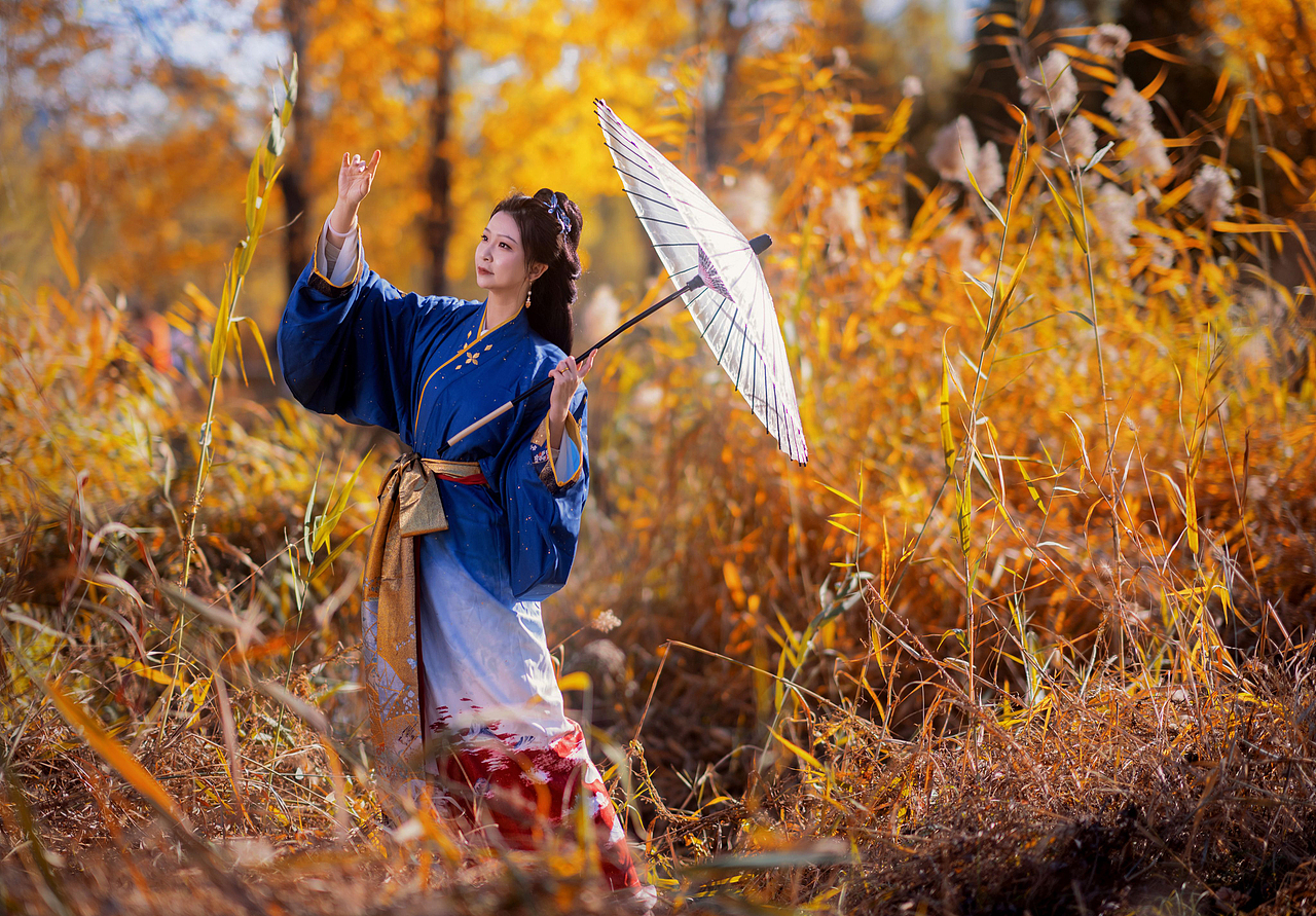 奥森南园芦苇汉服