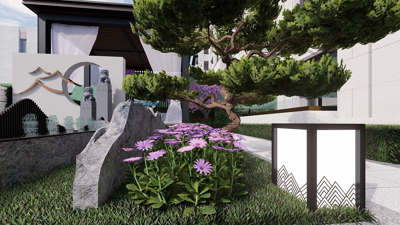 翡翠正荣府别墅庭院景观设计（图ZMzU3NTE5NDE2） - 景观设计 - 站酷设计师HCDesign原创素材 - 站酷ZCOOL