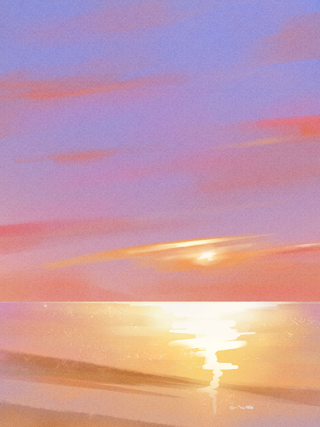 治愈系插画2-橘色天际线