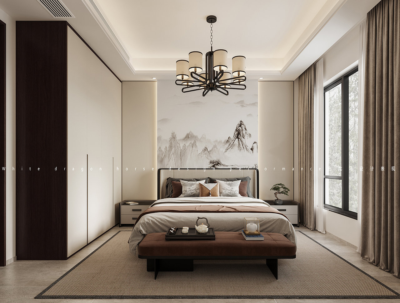 新中式——白龙马效果图