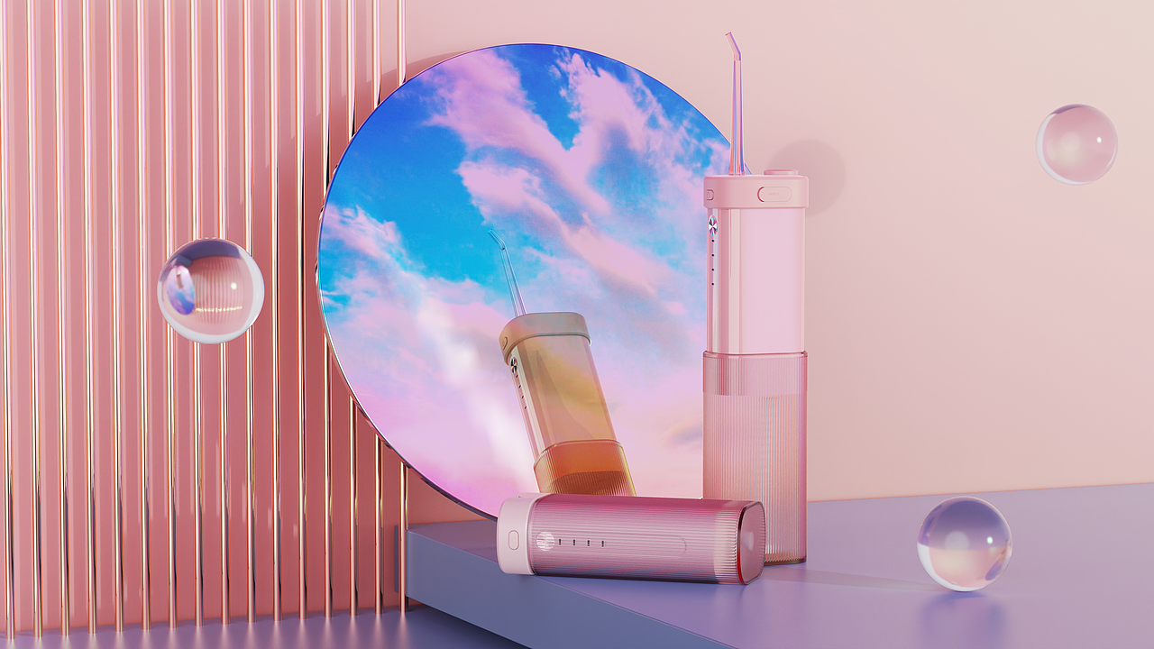 冲牙器合集-设计-渲染