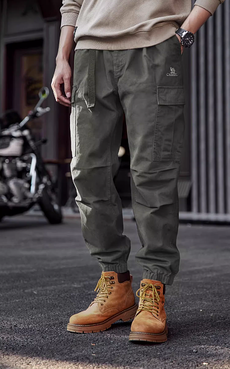 复古工装裤拍摄