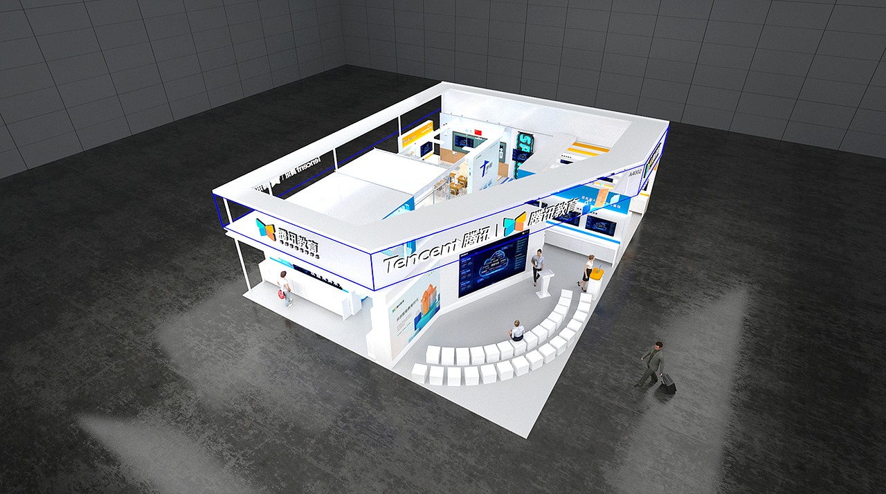 腾讯教育-展位设计（图ZMzA2MjA2MTg0） - 展陈设计 - 站酷设计师牛顿老师原创素材 - 站酷ZCOOL