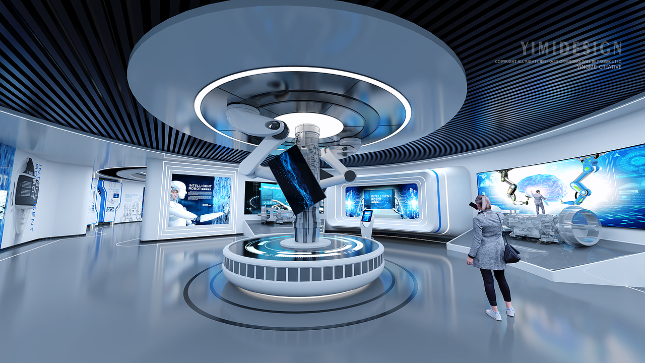 智能机器人中心展厅 机器人展示中心 机器人展厅设计（图ZMzQ3OTM2NDky） - 展陈设计 - 站酷设计师盈美创意原创素材 - 站酷ZCOOL