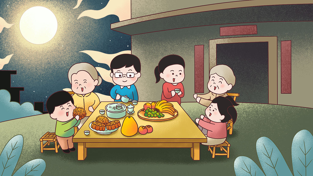 原创潮汕中秋商用插画（图ZMzE5NTUzNDA0） - 商业插画 - 站酷设计师zhouwoani原创素材 - 站酷ZCOOL