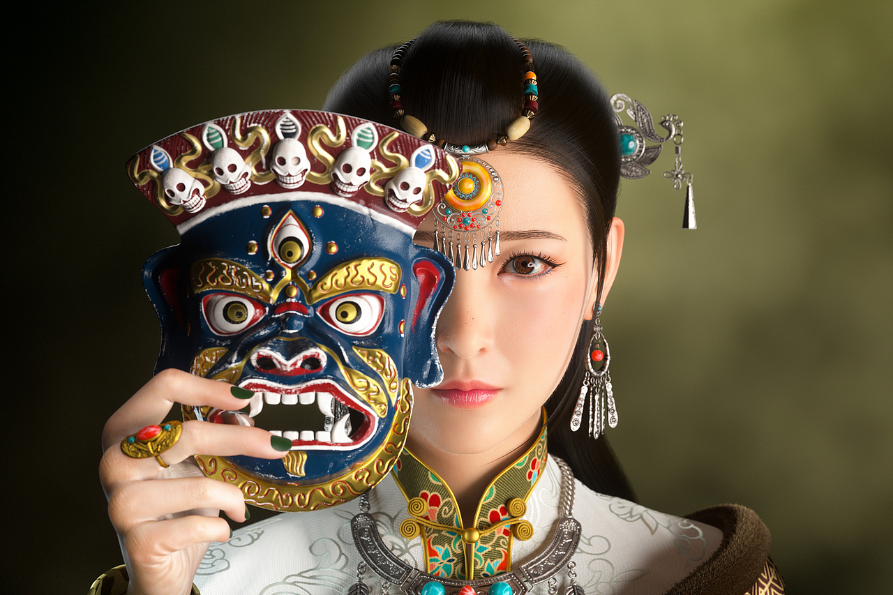 羌姆面具（图ZMzIzNDQ1NjU2） - 人物/生物 - 站酷设计师武丞相原创素材 - 站酷ZCOOL