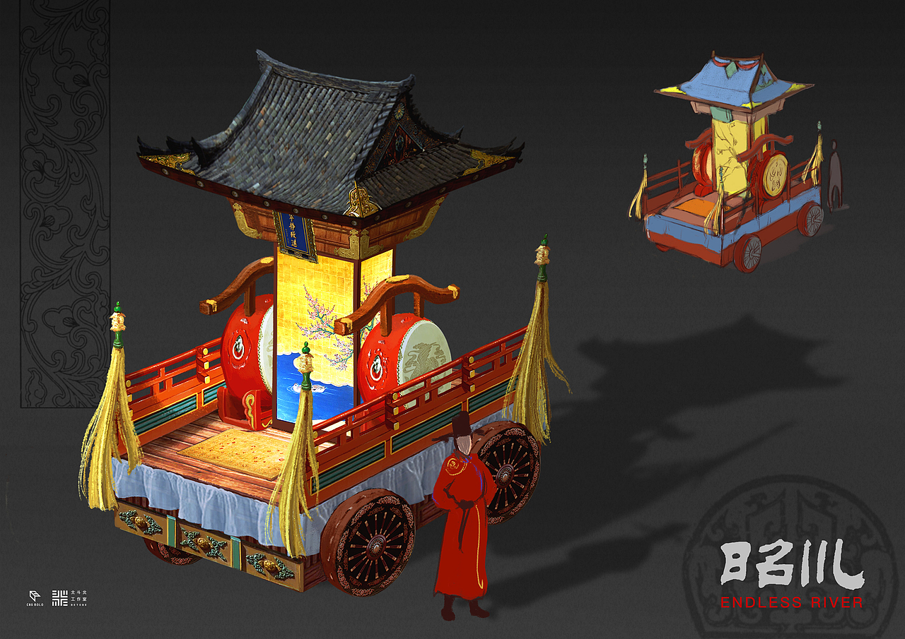 《古建类课程》拔车 | 北斗北学馆·进阶班学员作品（图ZMzMzOTU2MTA4） - 概念设定 - 站酷设计师北斗北学馆原创素材 - 站酷ZCOOL