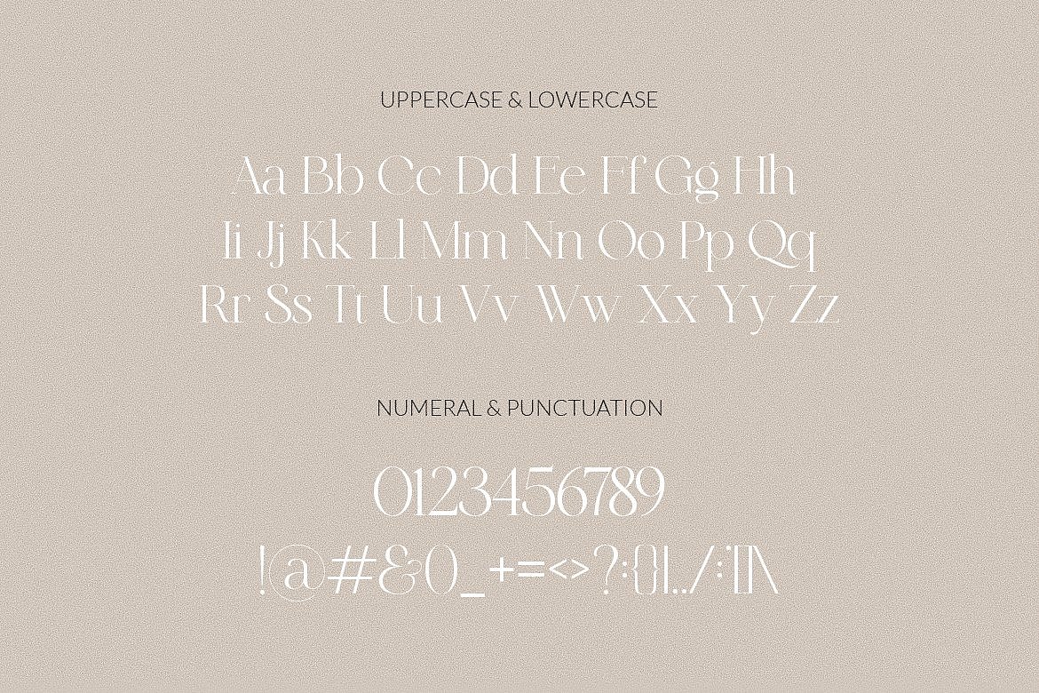 现代优雅经典时尚品牌杂志画册封面排版衬线英文字体