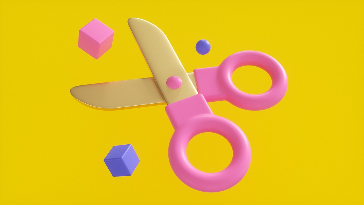 C4D  哑铃+花瓶+剪刀