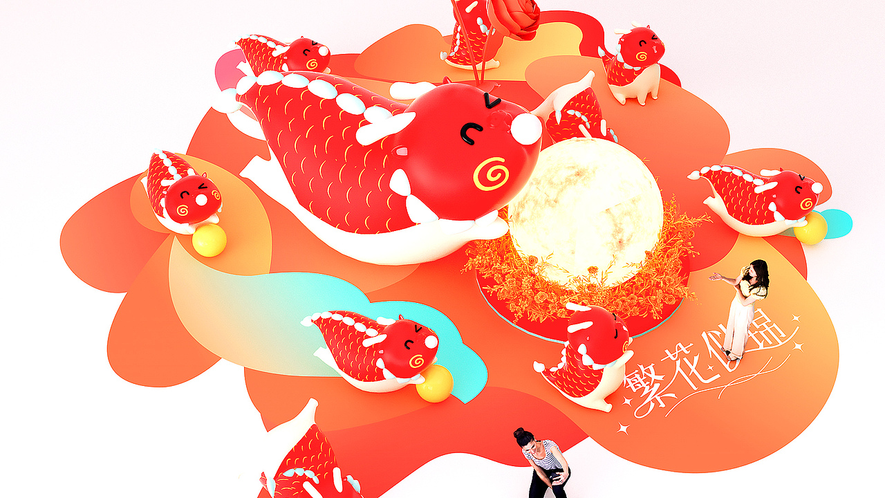 龙年圣诞新年双旦IP美陈-繁花似锦（图ZMzUzMTAzNjEy） - IP形象 - 站酷设计师西创文化原创素材 - 站酷ZCOOL