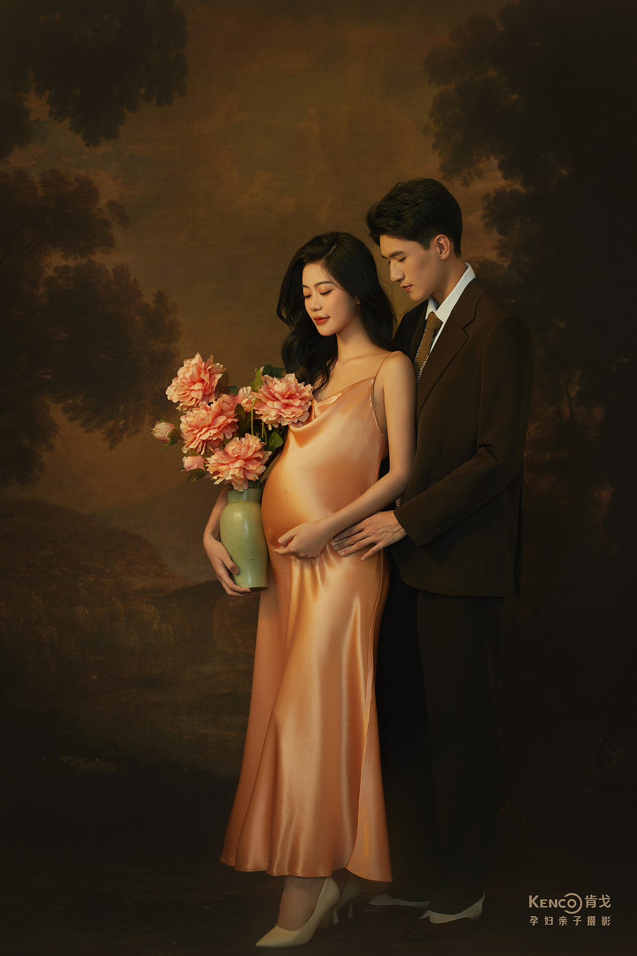 七夕油画风孕照