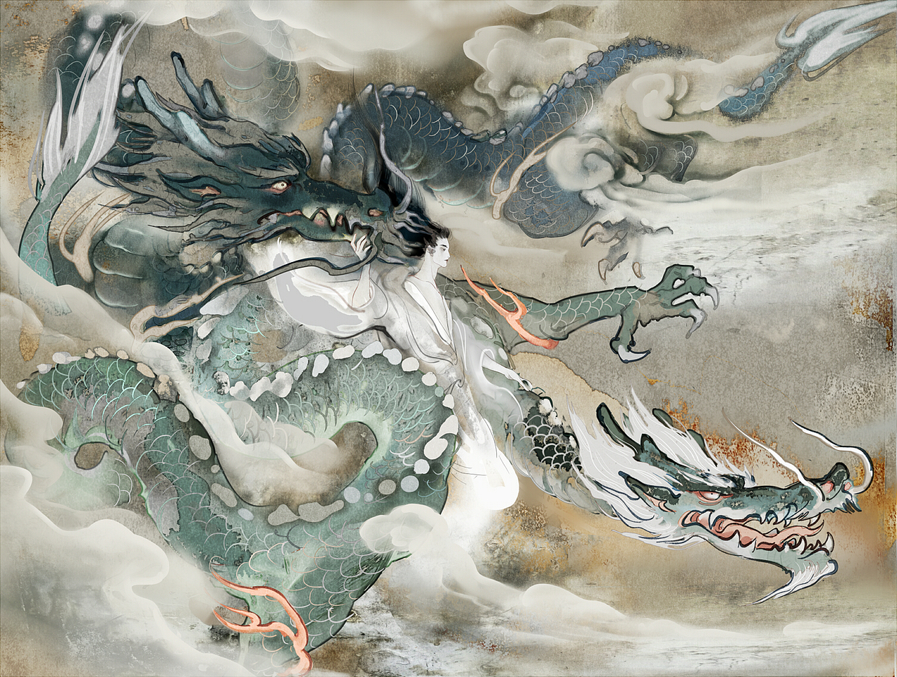 2024龙腾九天（图ZMzYxOTAyMDEy） - 艺术插画 - 站酷设计师尧立原创素材 - 站酷ZCOOL