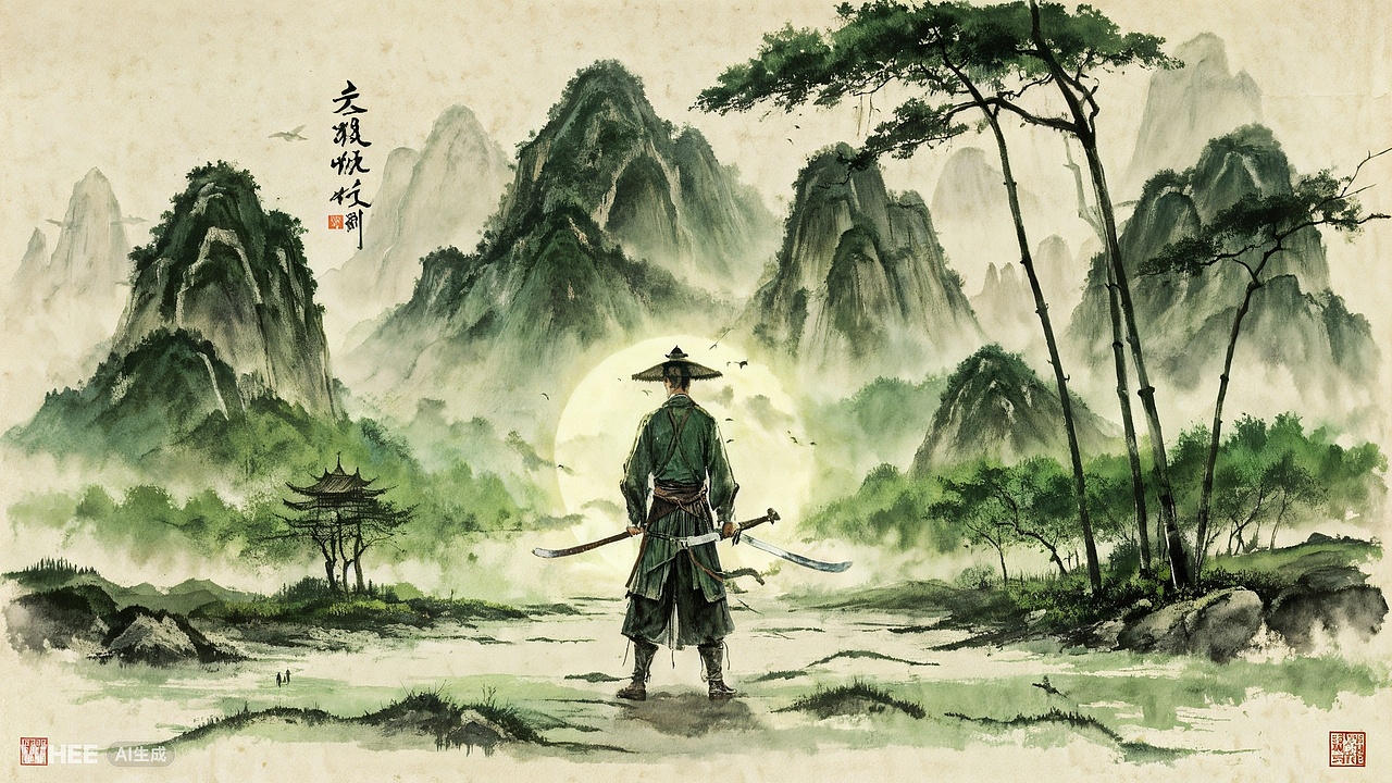 侠客之路（图ZMzY4MTY5ODY4） - AI作品 - 站酷设计师德里克文原创素材 - 站酷ZCOOL