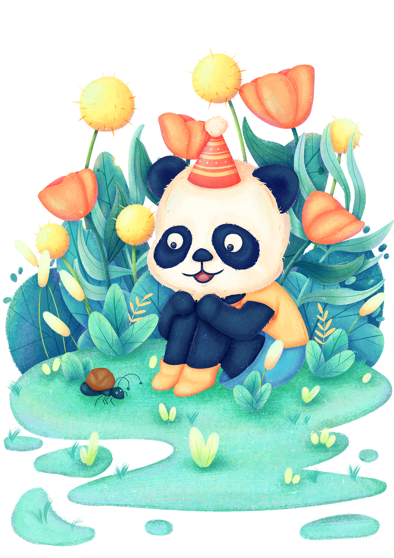 轻质感植物熊猫蚂蚁搬家小场景（图ZMzA5NDk3NzIw） - 创作习作 - 站酷设计师柠檬酱精原创素材 - 站酷ZCOOL