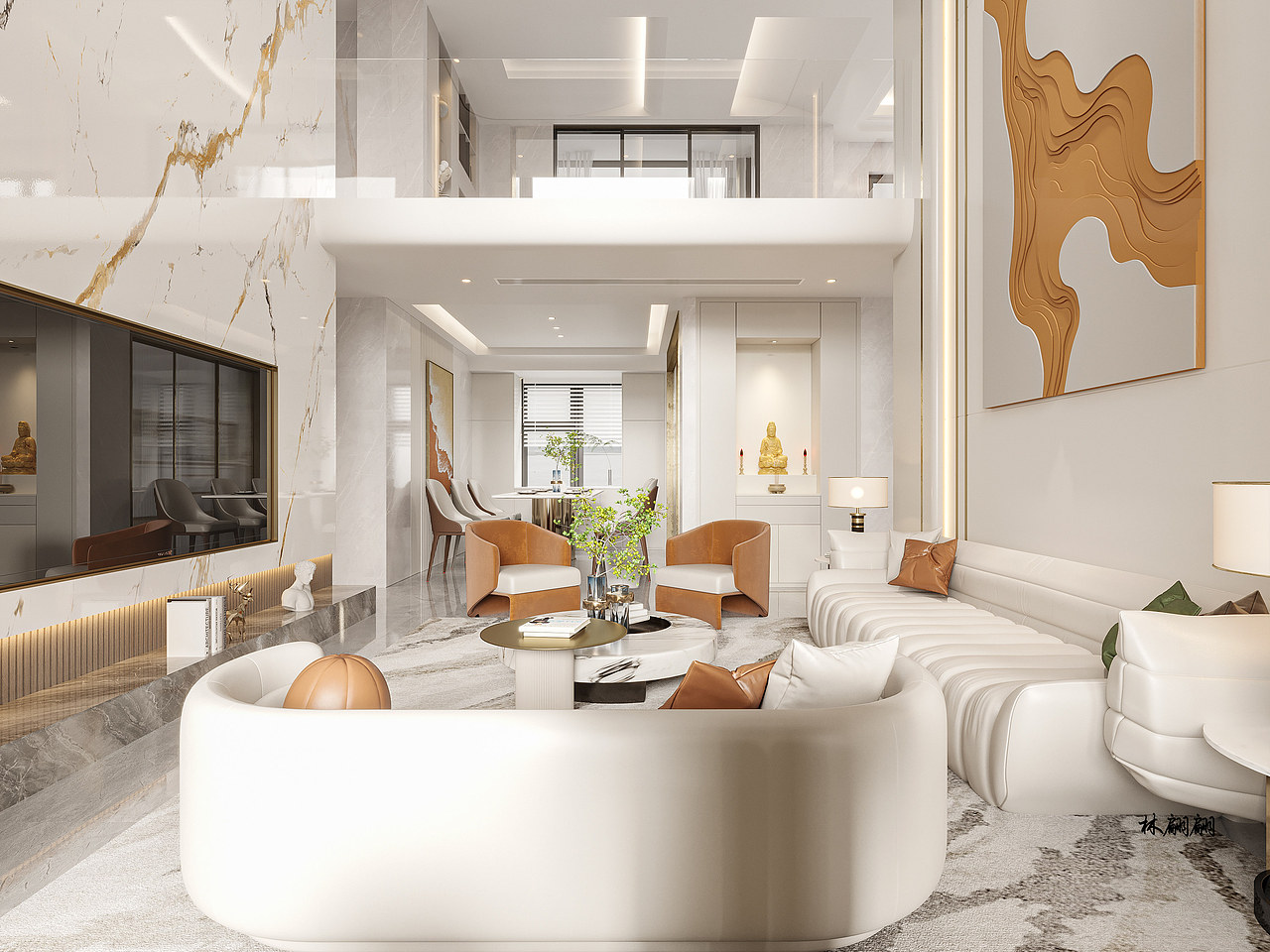 现代风别墅挑空客厅,不受欢迎没道理