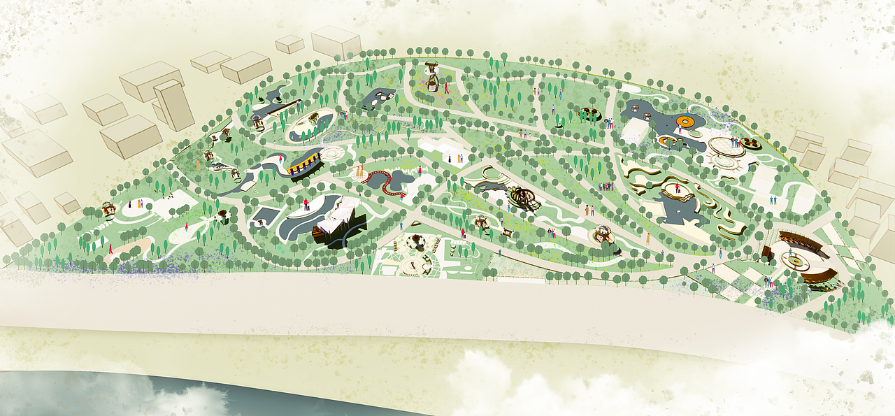 建筑设计插画表达，景观设计（图ZMzIzMDc1NzY4） - 建筑设计 - 站酷设计师娜娜子ii原创素材 - 站酷ZCOOL