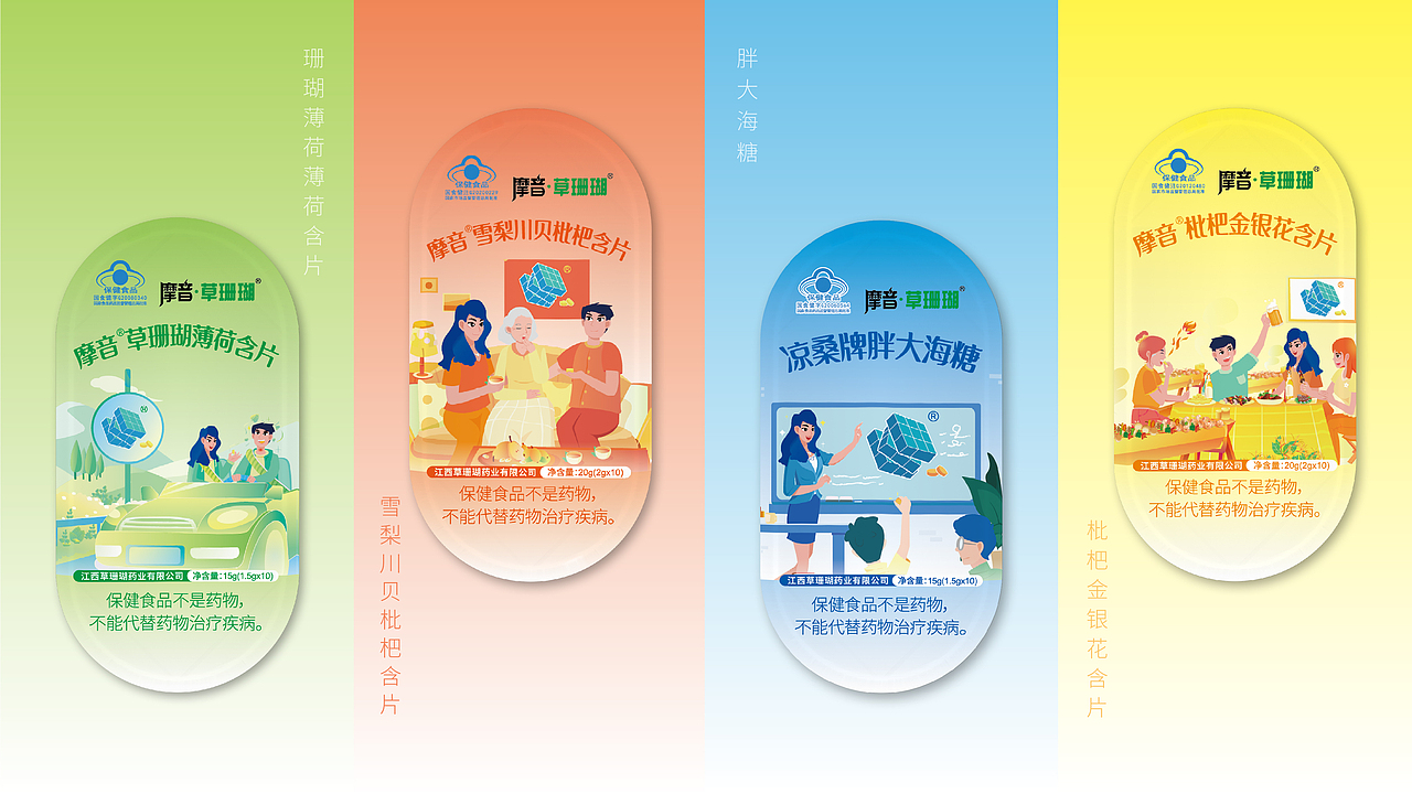润喉糖-健康时尚系列包装设计