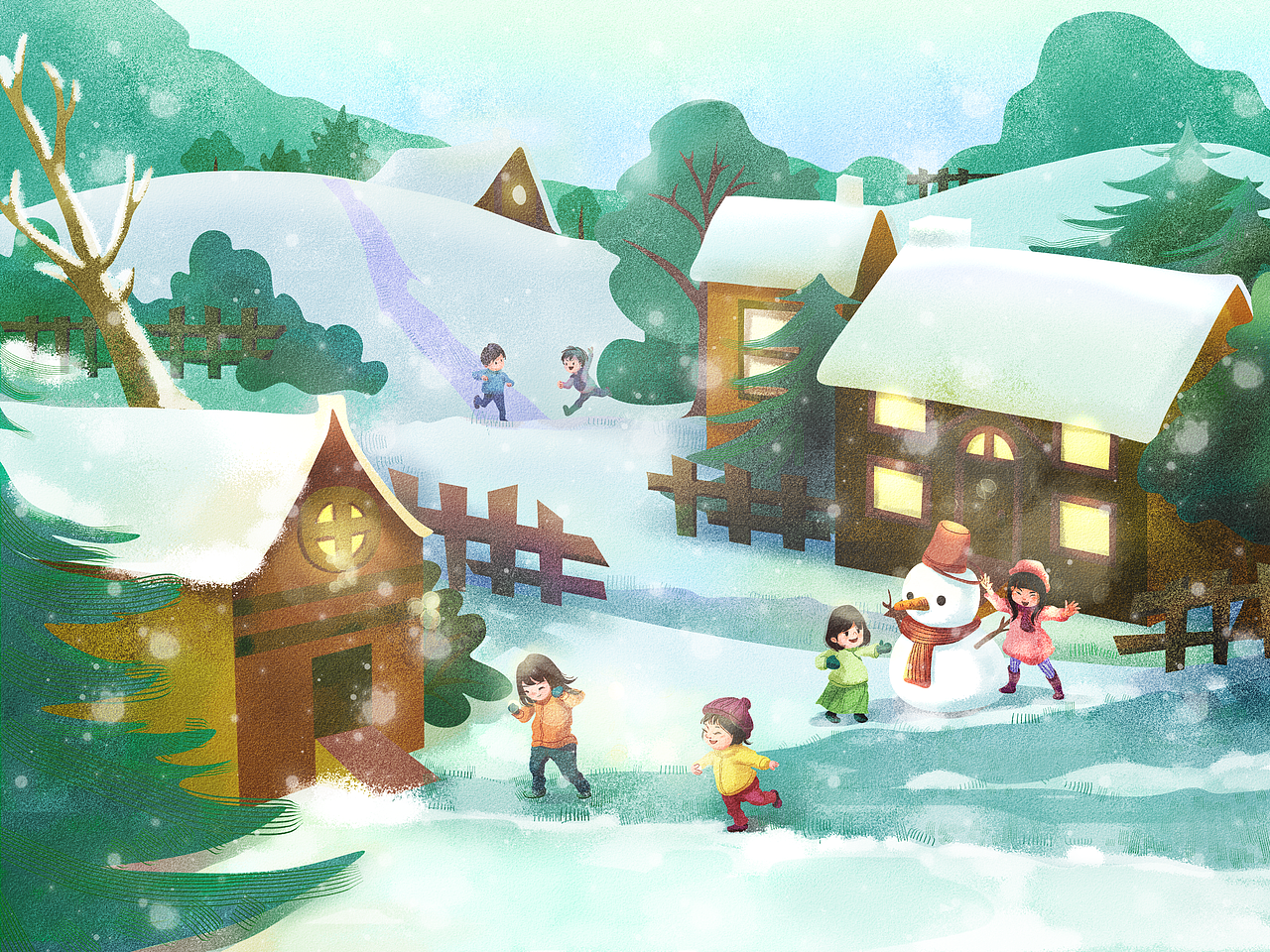 夏日画的冬季封面图