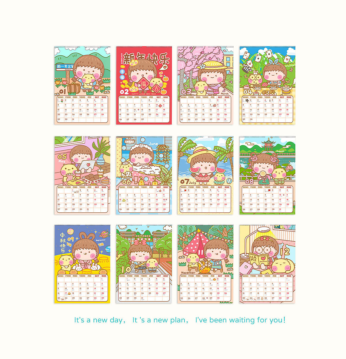 哈咪猫2024年挂历