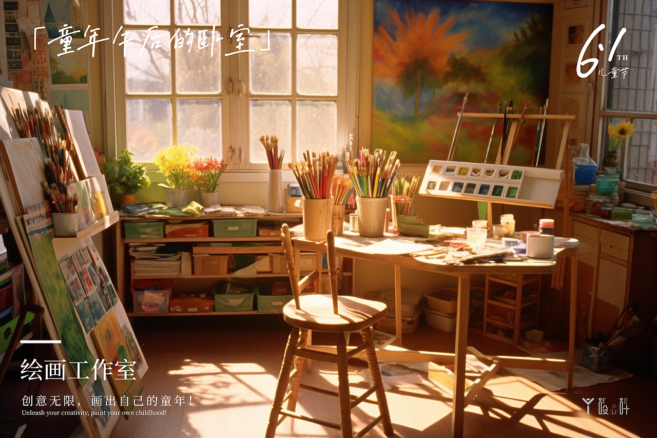 「童年午后的卧室」-人工智能合作出图