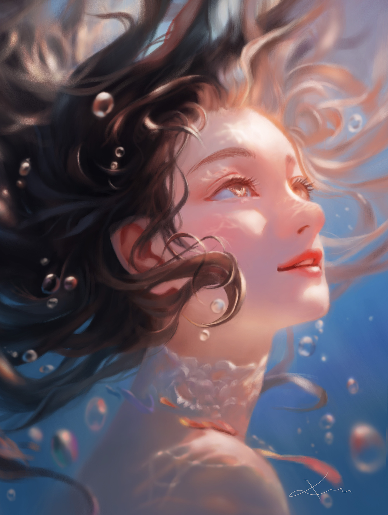 日常练习-水中美女