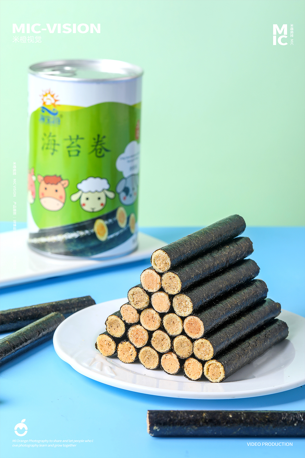 食品类|海苔卷拍摄