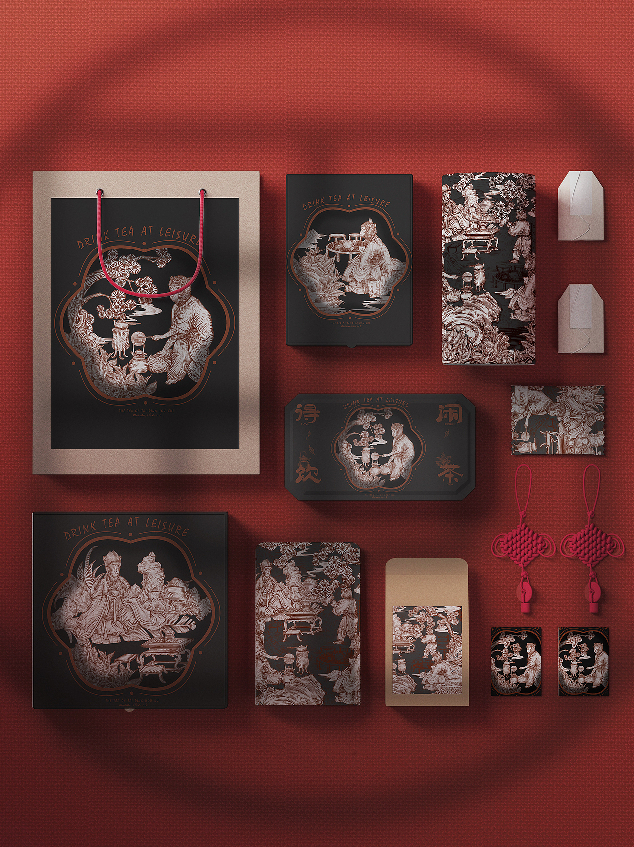 茶包装设计×太平猴魁 | 版画风格插画（图ZMzE0MTE0NTQw） - 商业插画 - 站酷设计师南山小巫原创素材 - 站酷ZCOOL
